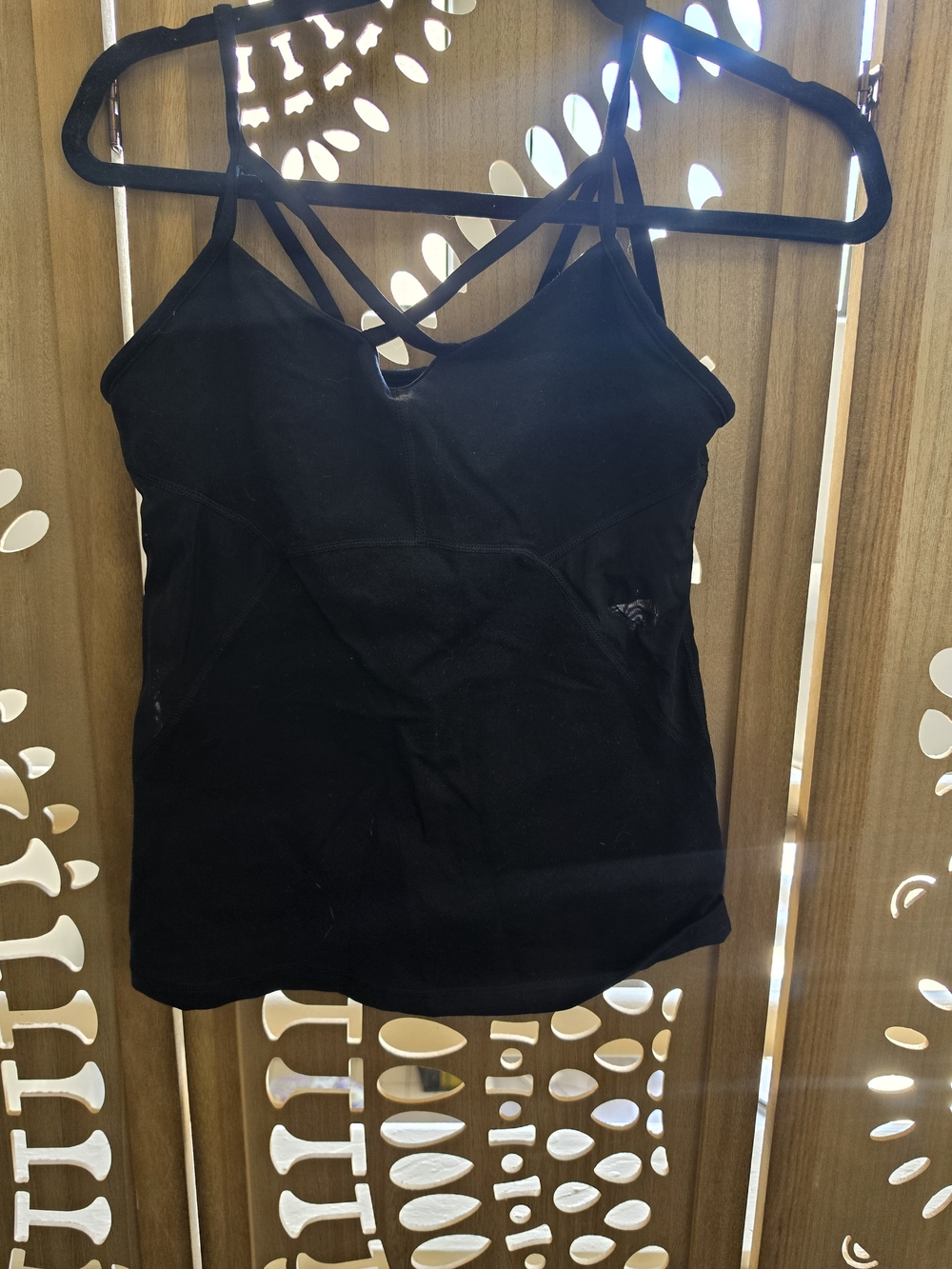 Ellie Black Strappy Crisscross Tank Top
